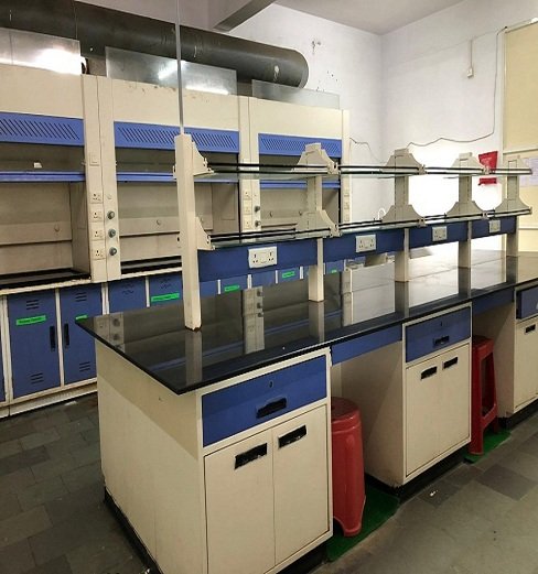DRK Labs laboratory with fume hoods and workbenches